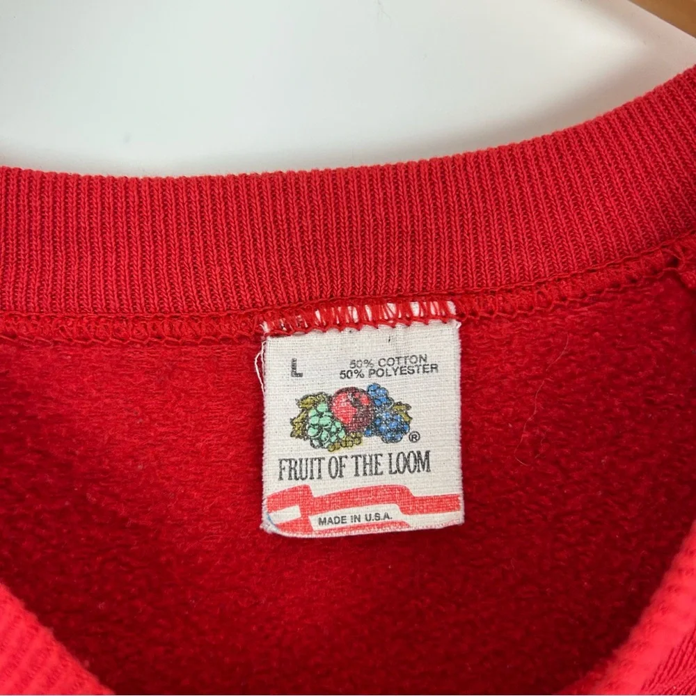 Vintage Boys and Girls Club Camp Fire Red Crew Neck Sweatshirt Fruit of the Loom